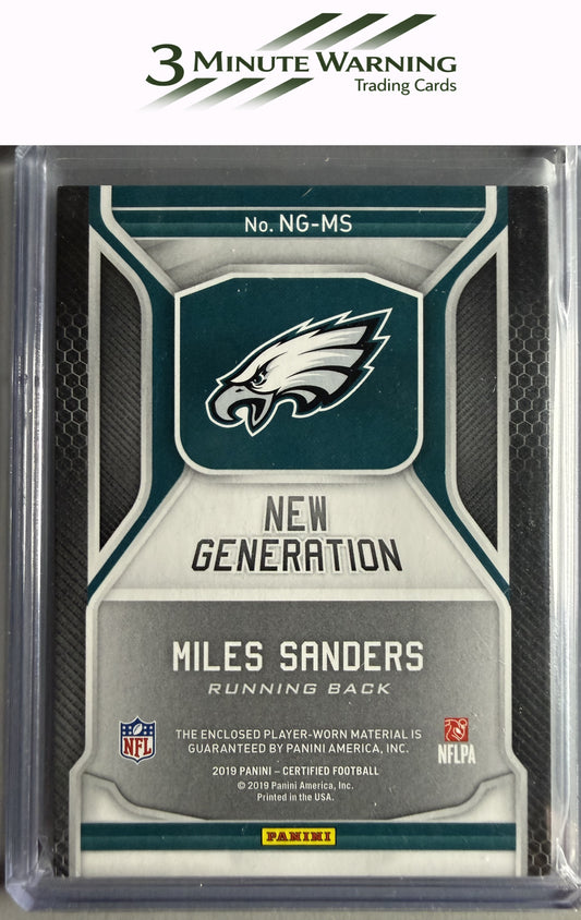 2019 Panini Certified #NG-MS Miles Sanders New Generation Jerseys