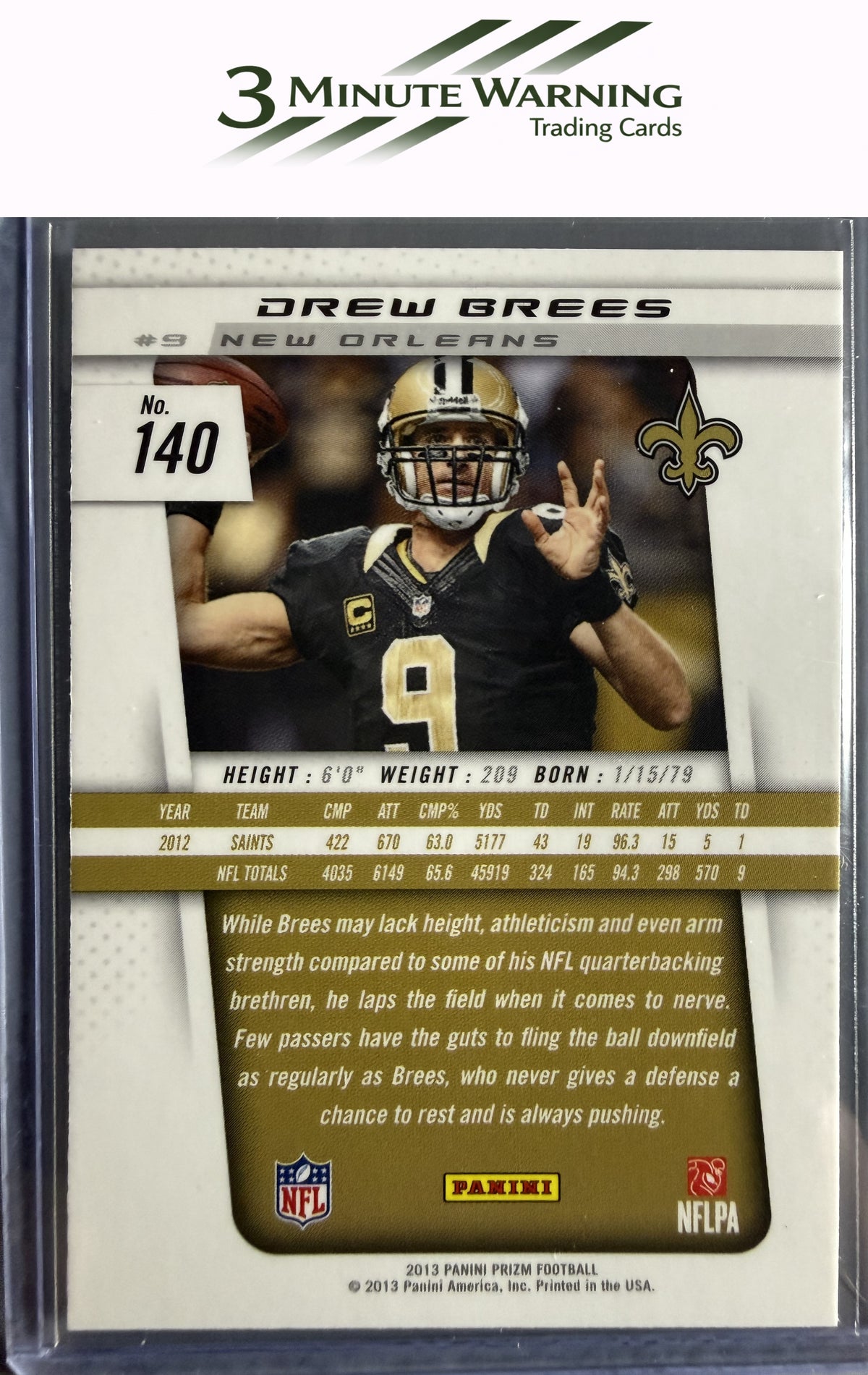 2013 Panini Prizm #140 Drew Brees Prizm