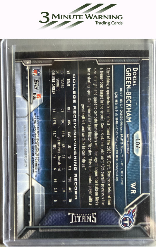 2015 Topps Chrome #106 Dorial Green-Beckham Orange Refractor