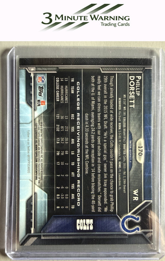 2015 Topps Chrome #170 Phillip Dorsett Orange Refractor