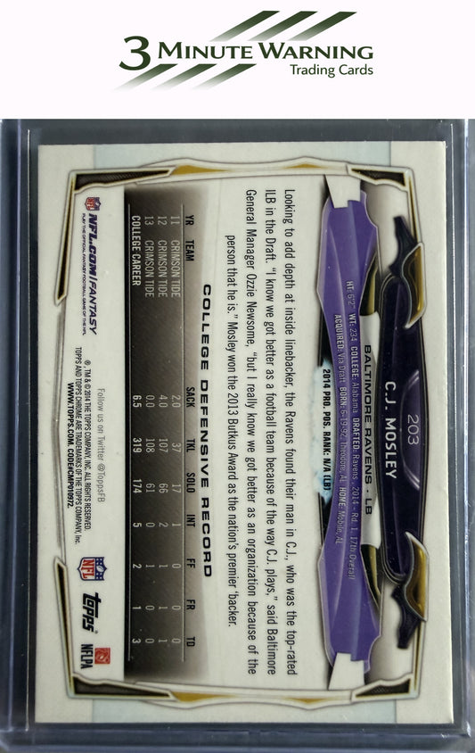 2014 Topps Chrome #203 C.J. Mosley