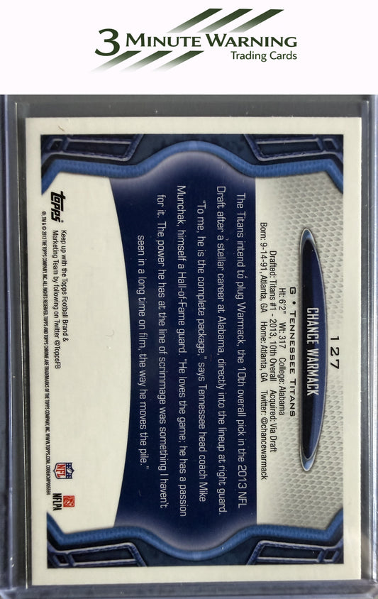 2013 Topps Chrome #127 Chance Warmack