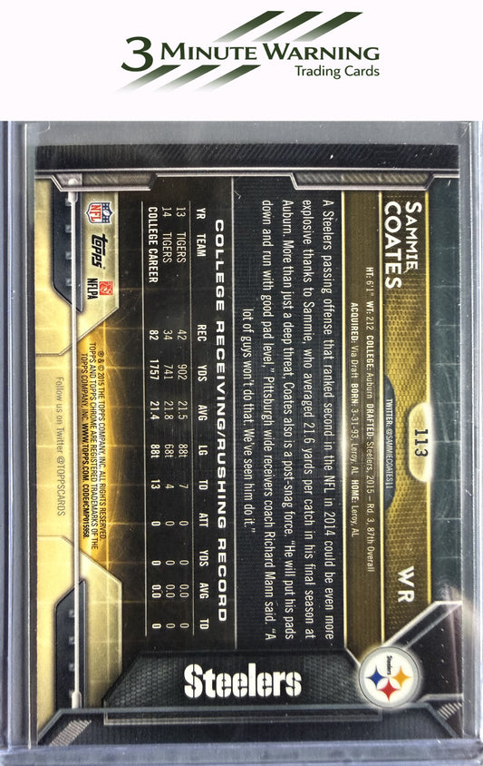2015 Topps Chrome #113 Sammie Coates
