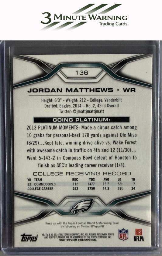 2014 Topps Platinum #136 Jordan Matthews
