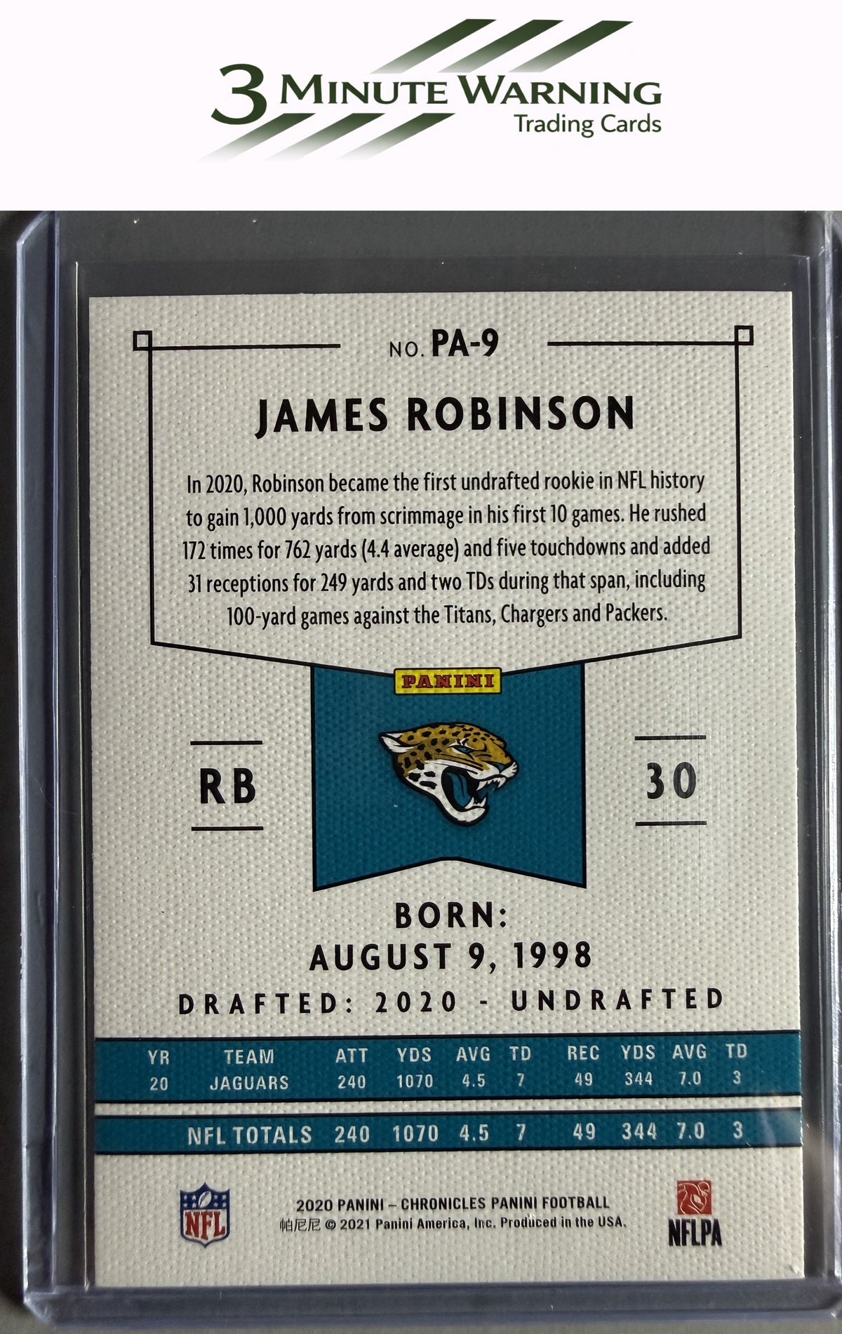 2020 Panini Chronicles #PA-9 James Robinson Panini Bronze