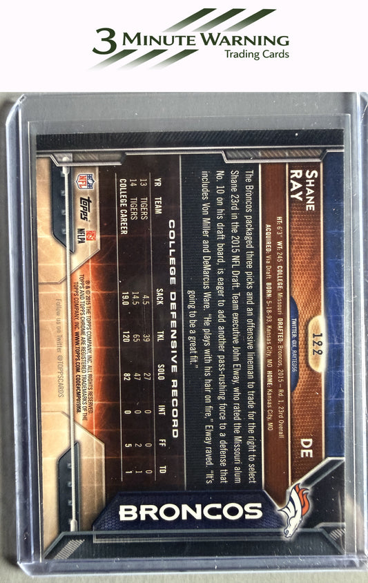 2015 Topps Chrome #122 Shane Ray Orange Refractor