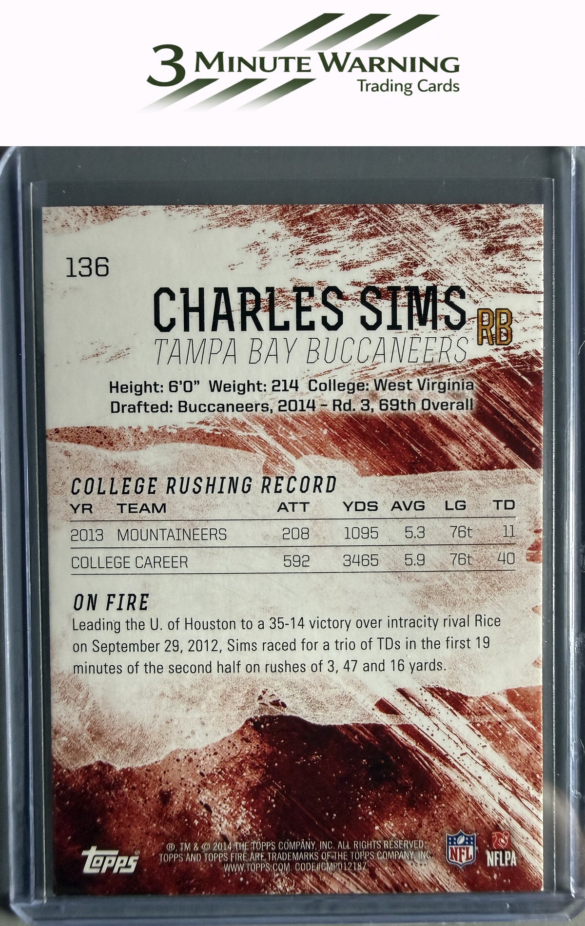 2014 Topps Fire #136 Charles Sims