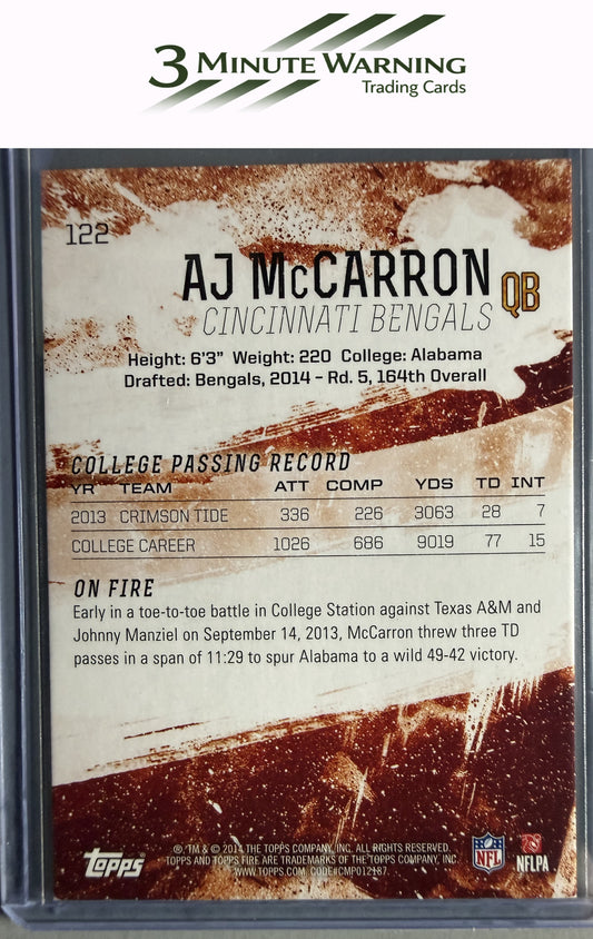 2014 Topps Fire #122 AJ McCarron