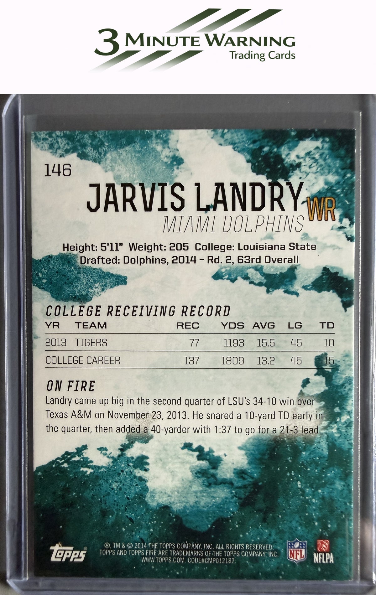 2014 Topps Fire #146 Jarvis Landry