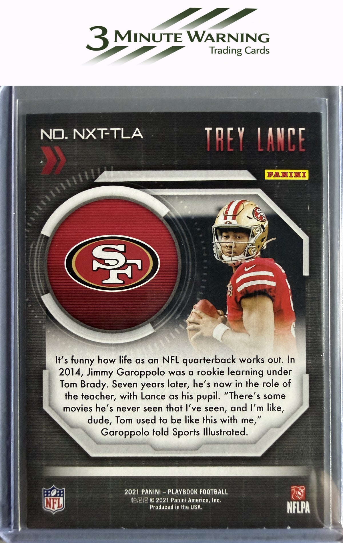 2021 Panini Playbook #NXT-TLA Trey Lance Next Up