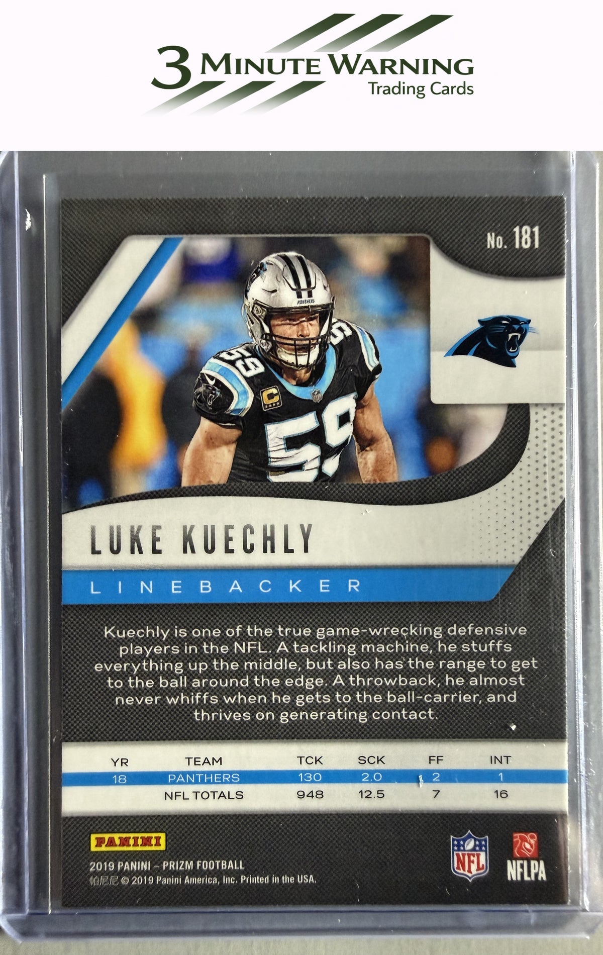 2019 Panini Prizm #181 Luke Kuechly Prizm