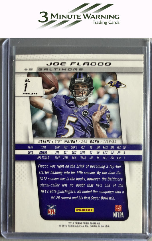 2013 Panini Prizm #1 Joe Flacco Prizm Red Pulsar