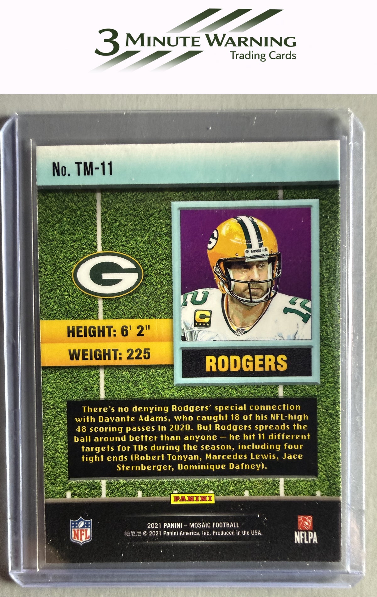 2021 Panini Mosaic #TM-11 Aaron Rodgers Touchdown Masters