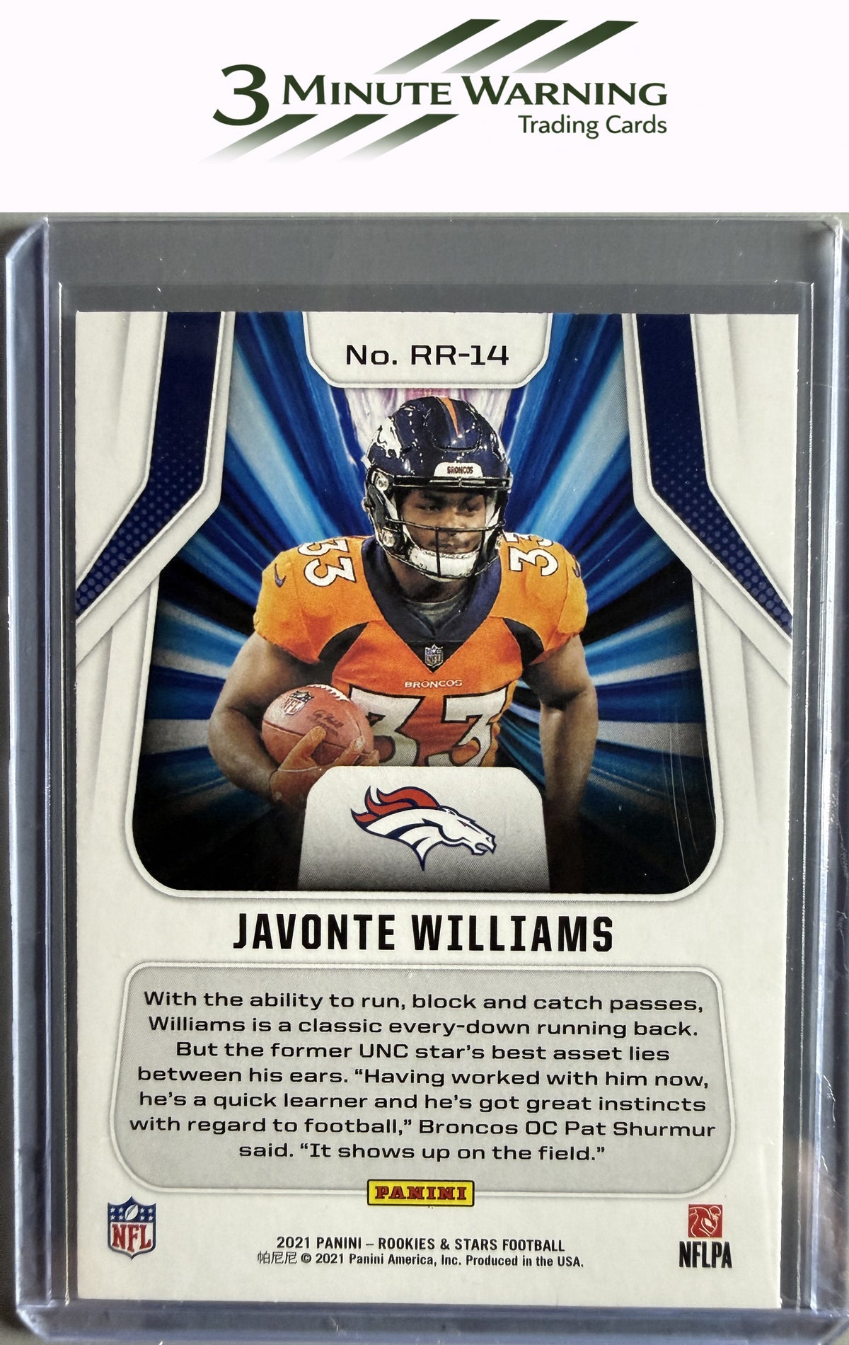 2021 Panini Rookies & Stars #RR-14 Javonte Williams Rookie Rush
