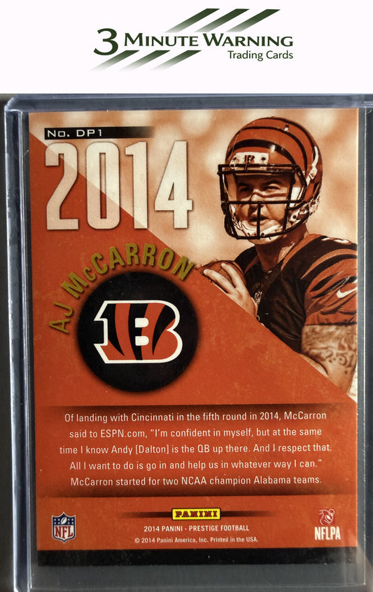 2014 Panini Prestige #DP1 AJ McCarron Draft Picks Retail