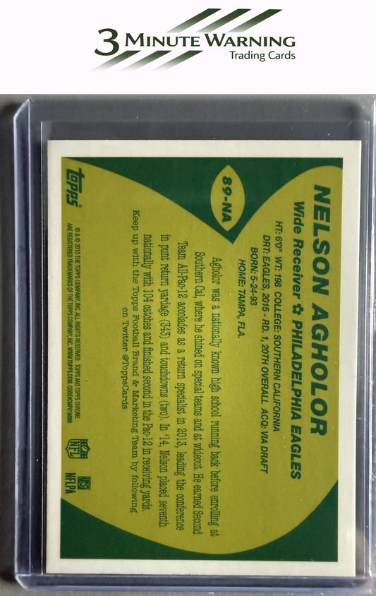 2015 Topps Chrome #89-NA Nelson Agholor 1989 Topps Super Rookies