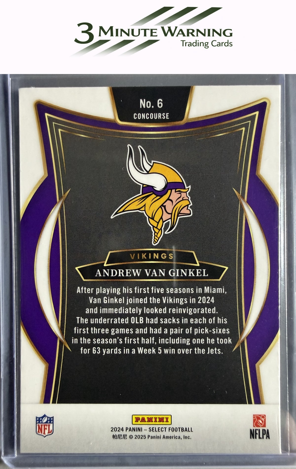 2024 Panini Select #6 Andrew Van Ginkel