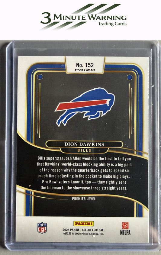 2024 Panini Select #152 Dion Dawkins Black & Gold Prizm Shock