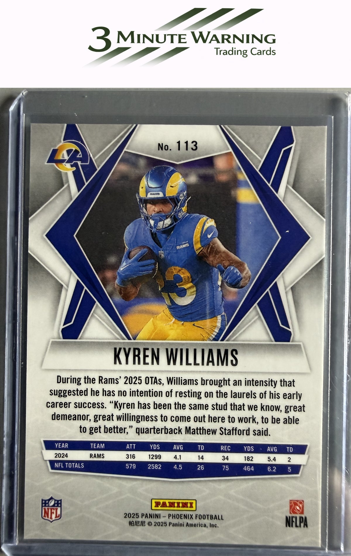 2025 Panini Phoenix #113 Kyren Williams