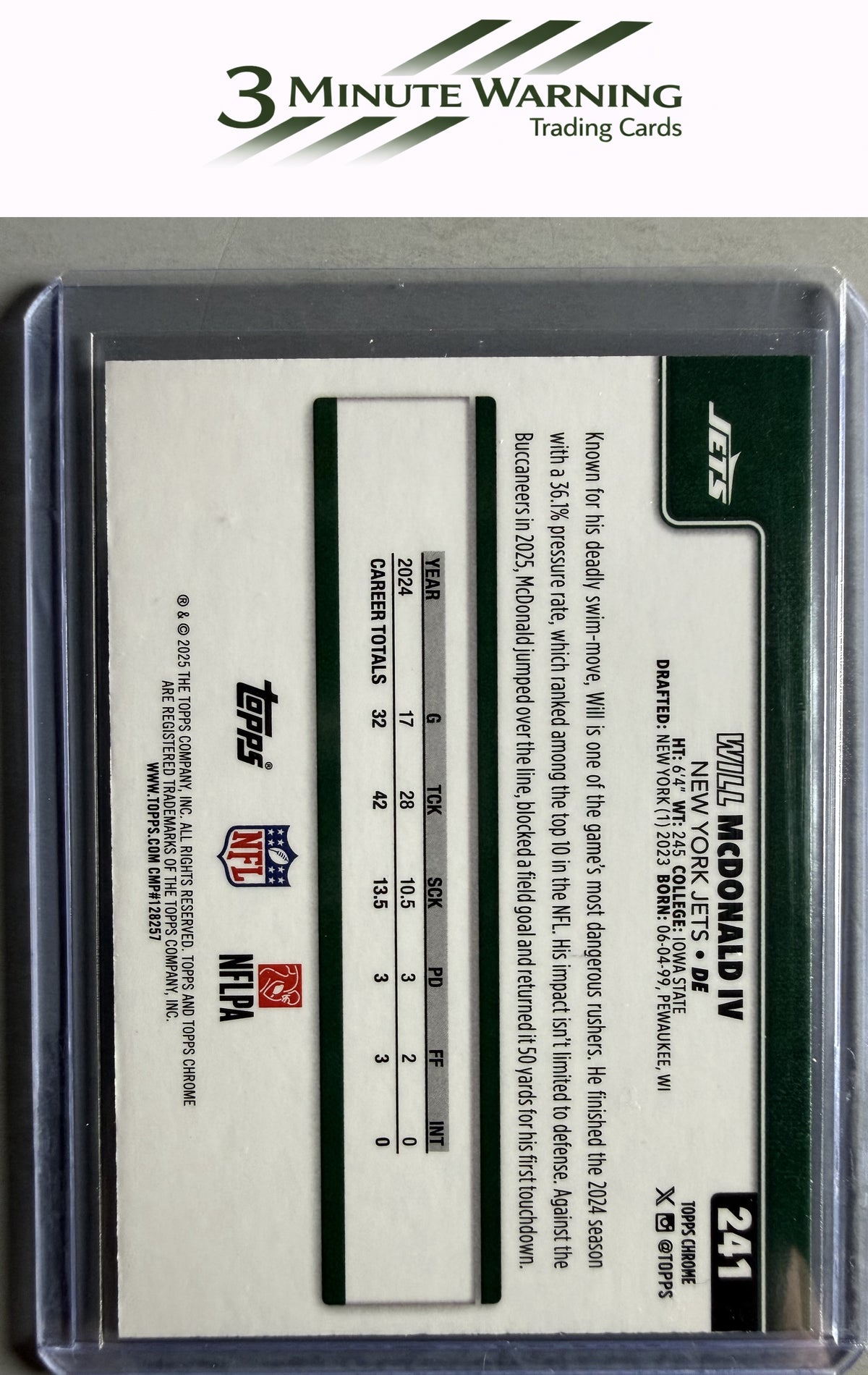 2025 Topps Chrome #241 Will McDonald IV