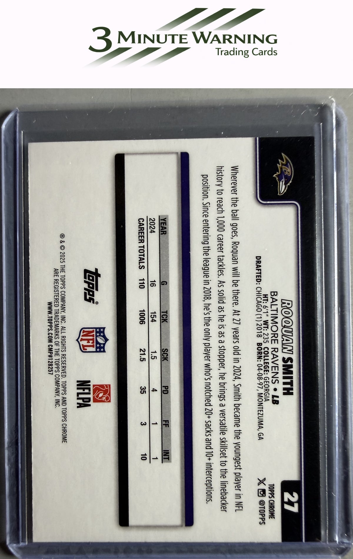 2025 Topps Chrome #27 Roquan Smith