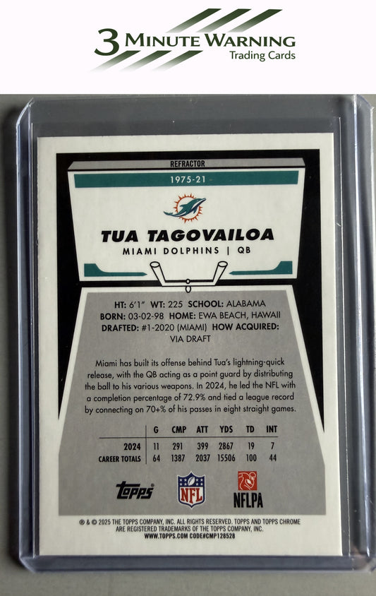 2025 Topps Chrome #1975-21 Tua Tagovailoa 1975 Topps