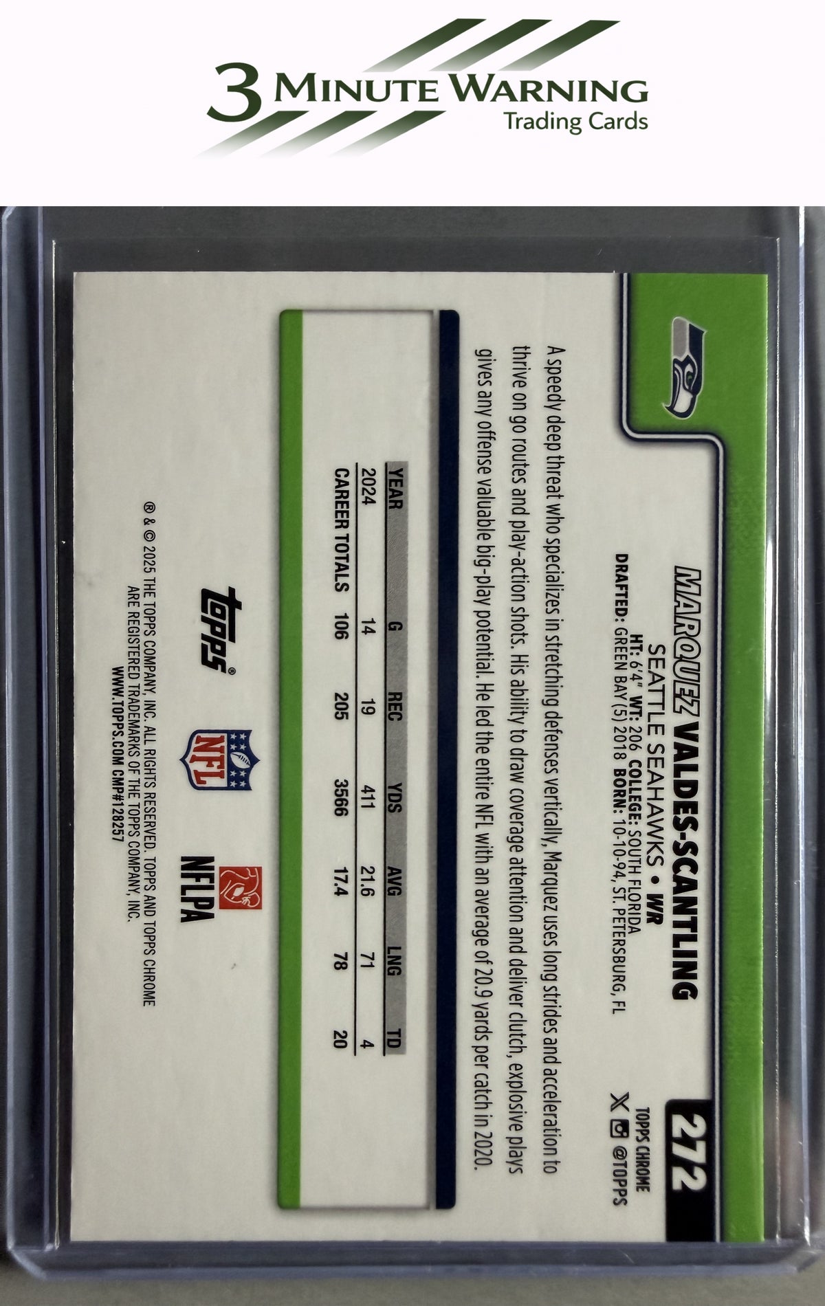 2025 Topps Chrome #272 Marquez Valdes-Scantling