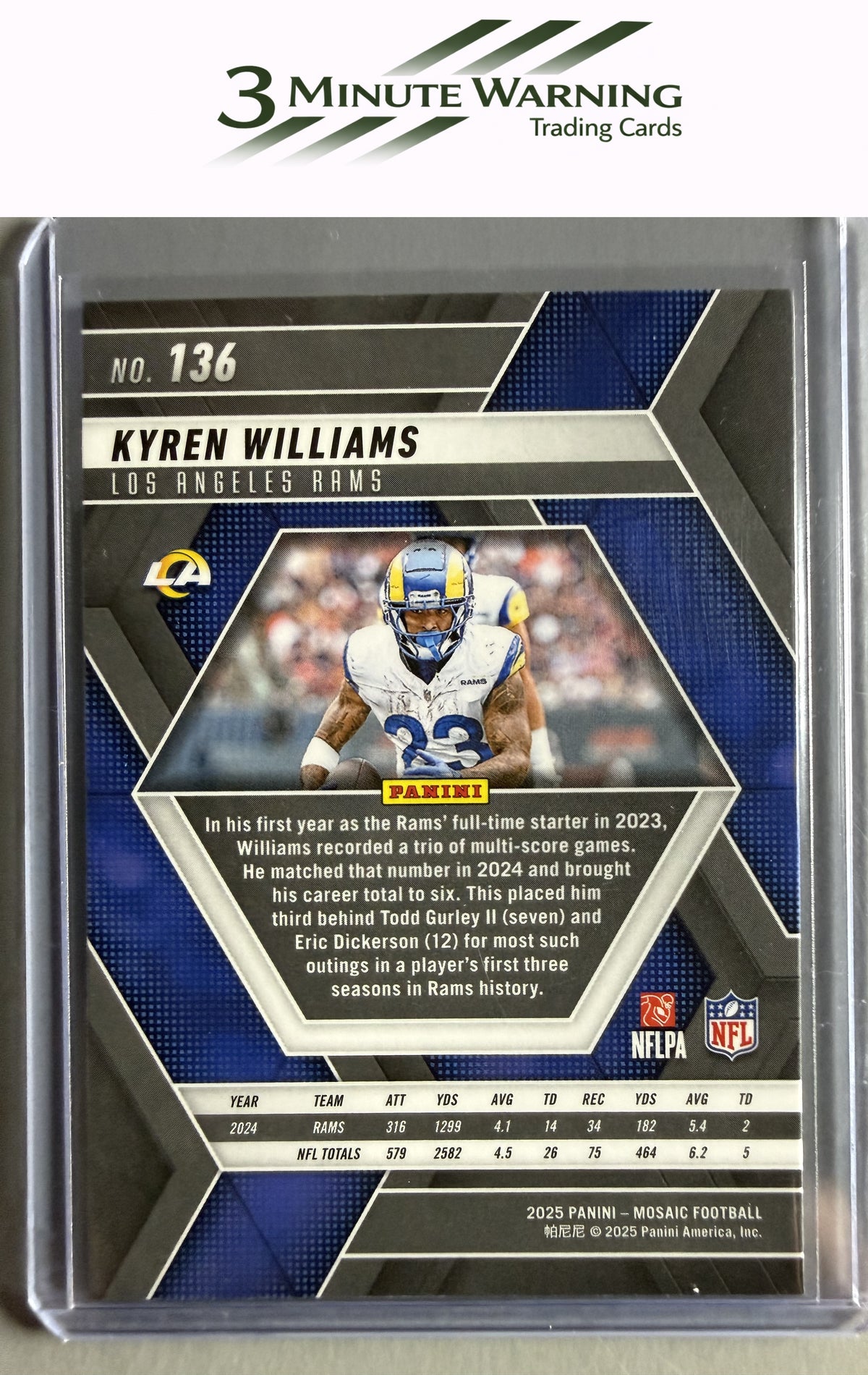 2025 Panini Mosaic #136 Kyren Williams