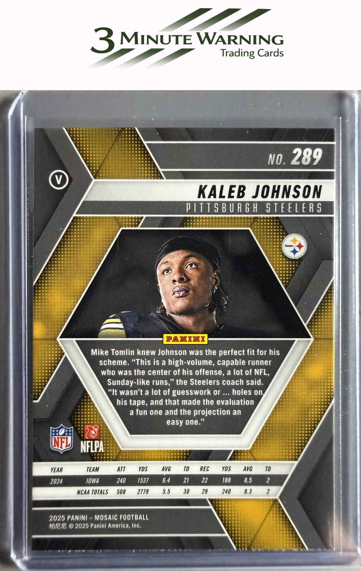 2025 Panini Mosaic #289 Kaleb Johnson