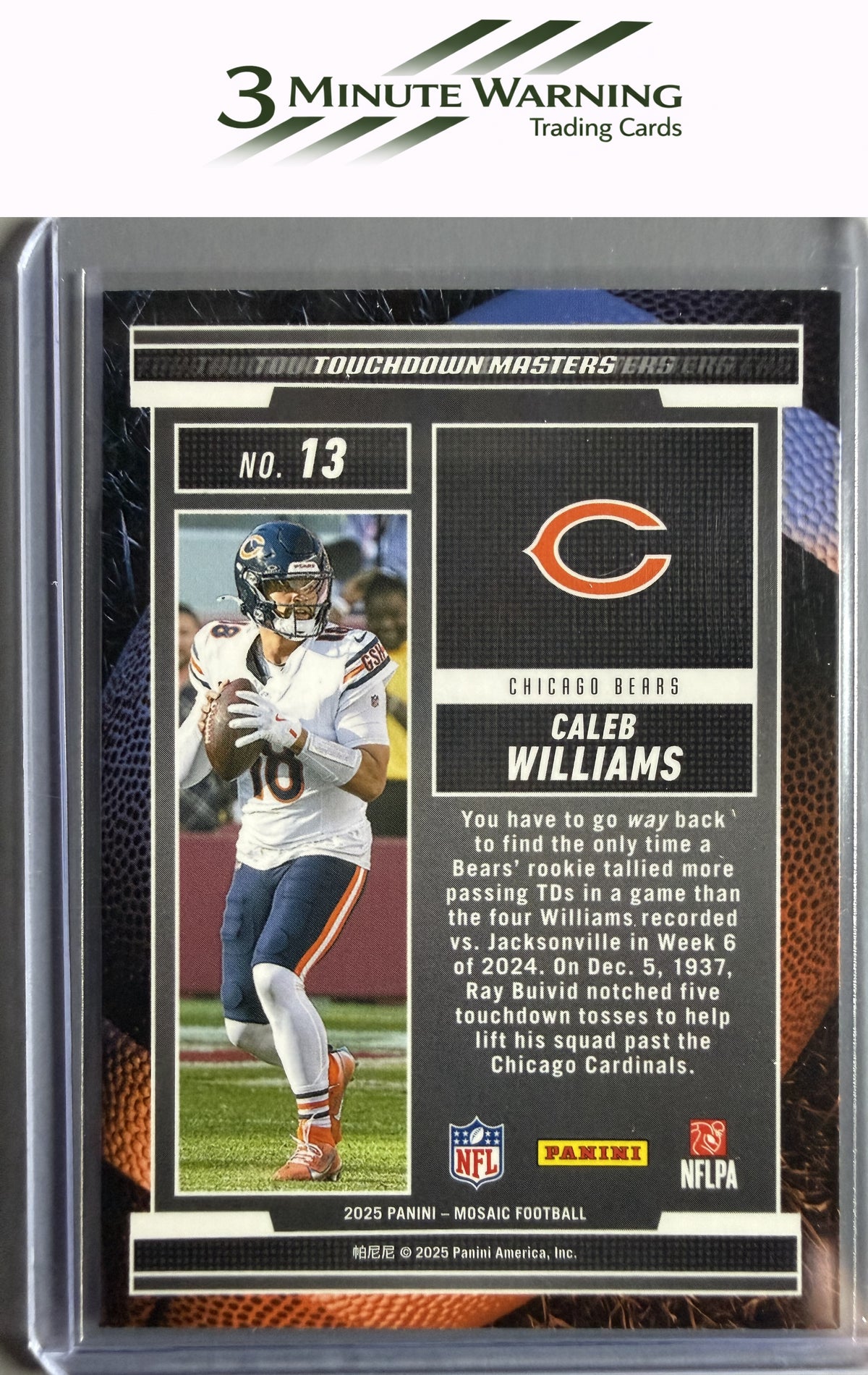 2025 Panini Mosaic #13 Caleb Williams Touchdown Masters