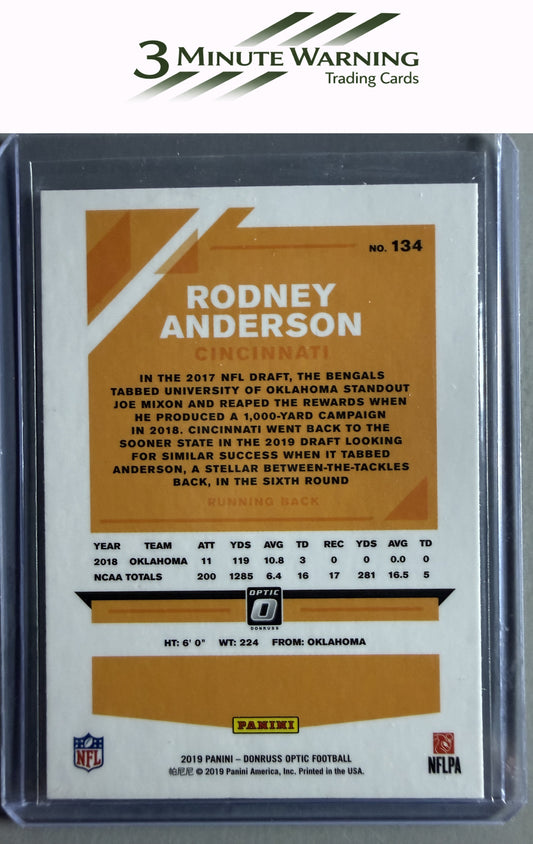 2019 Donruss Optic #134 Rodney Anderson