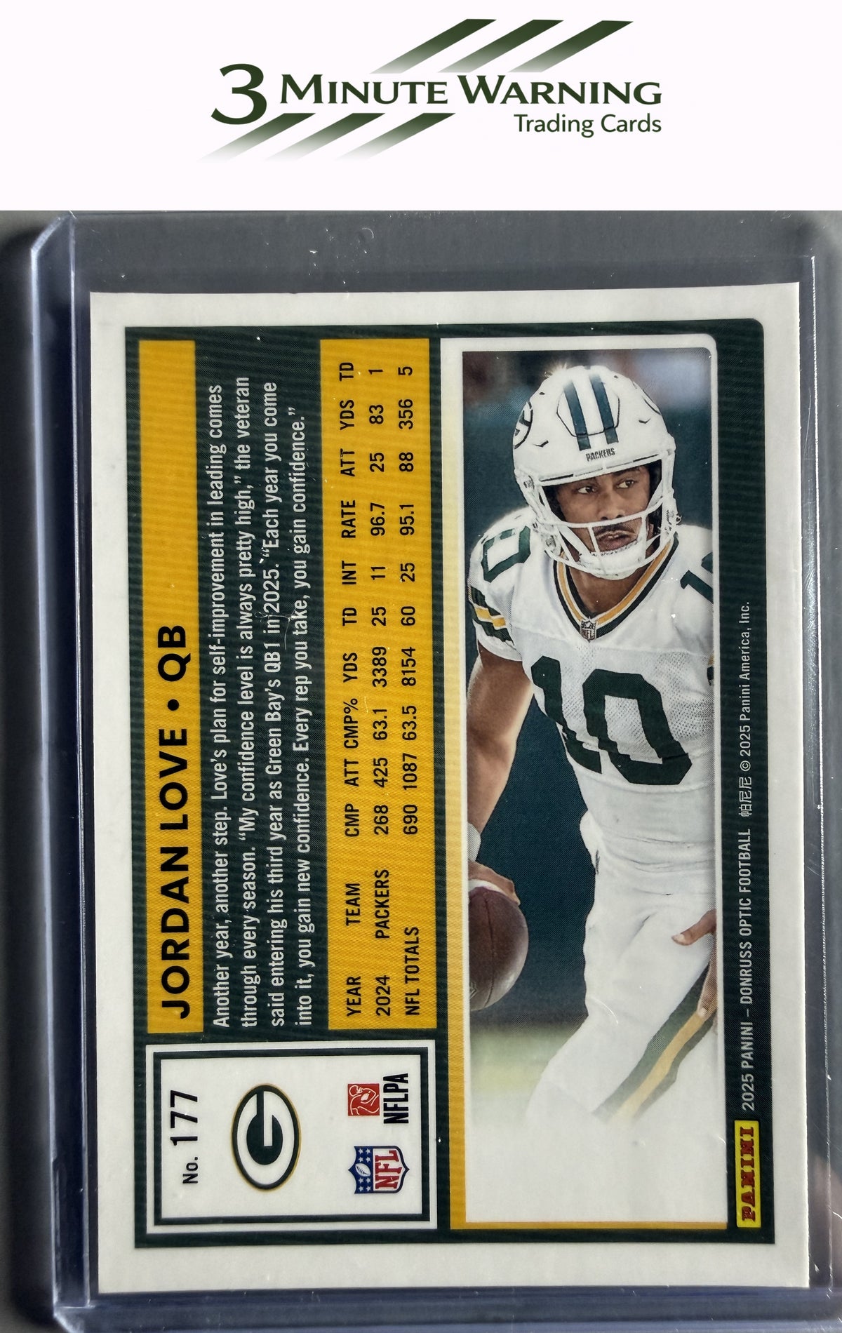 2025 Donruss Optic #177 Jordan Love