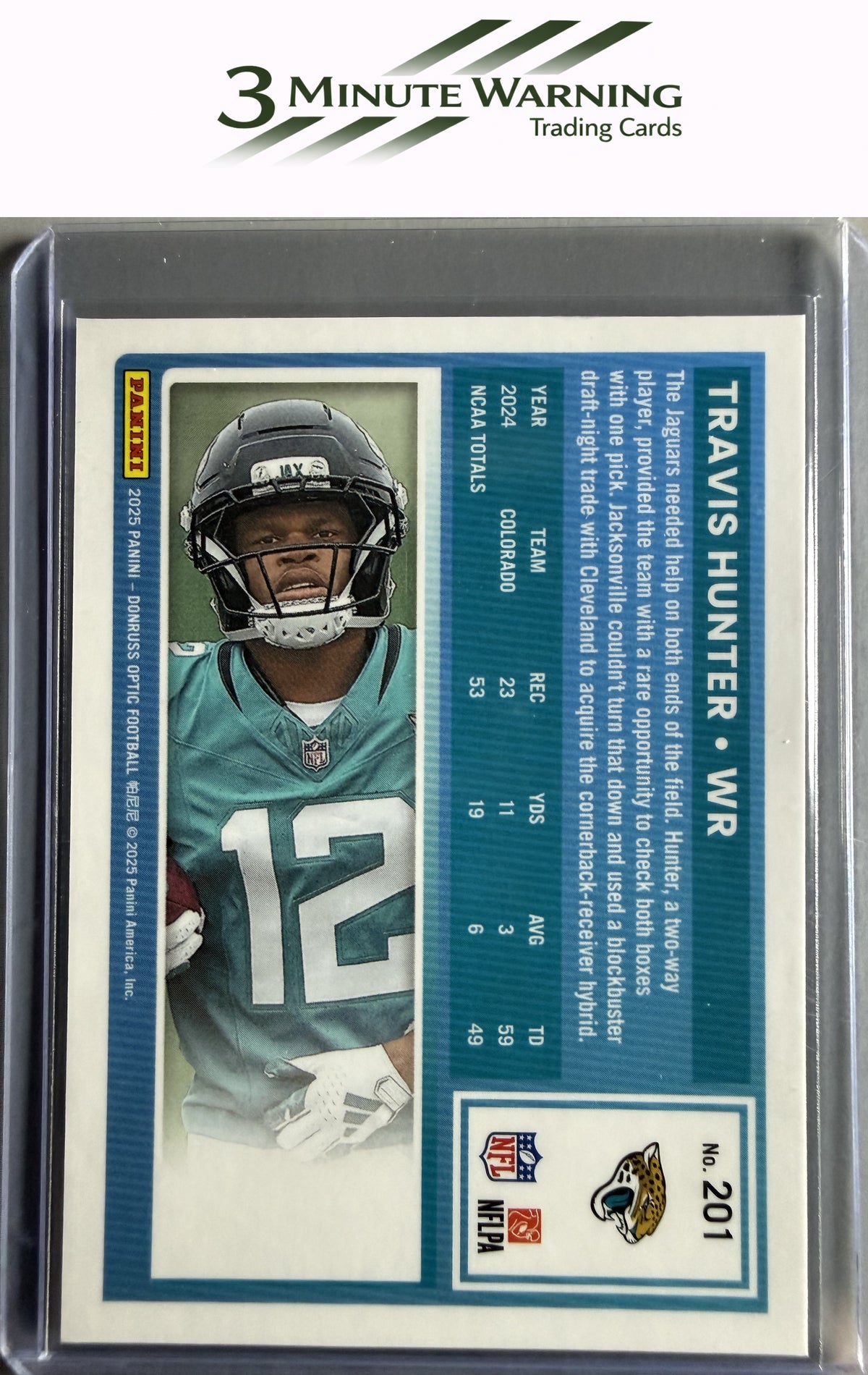 2025 Donruss Optic #201 Travis Hunter