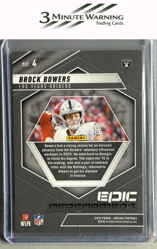 2025 Panini Mosaic #4 Brock Bowers Epic Performers Mosaic