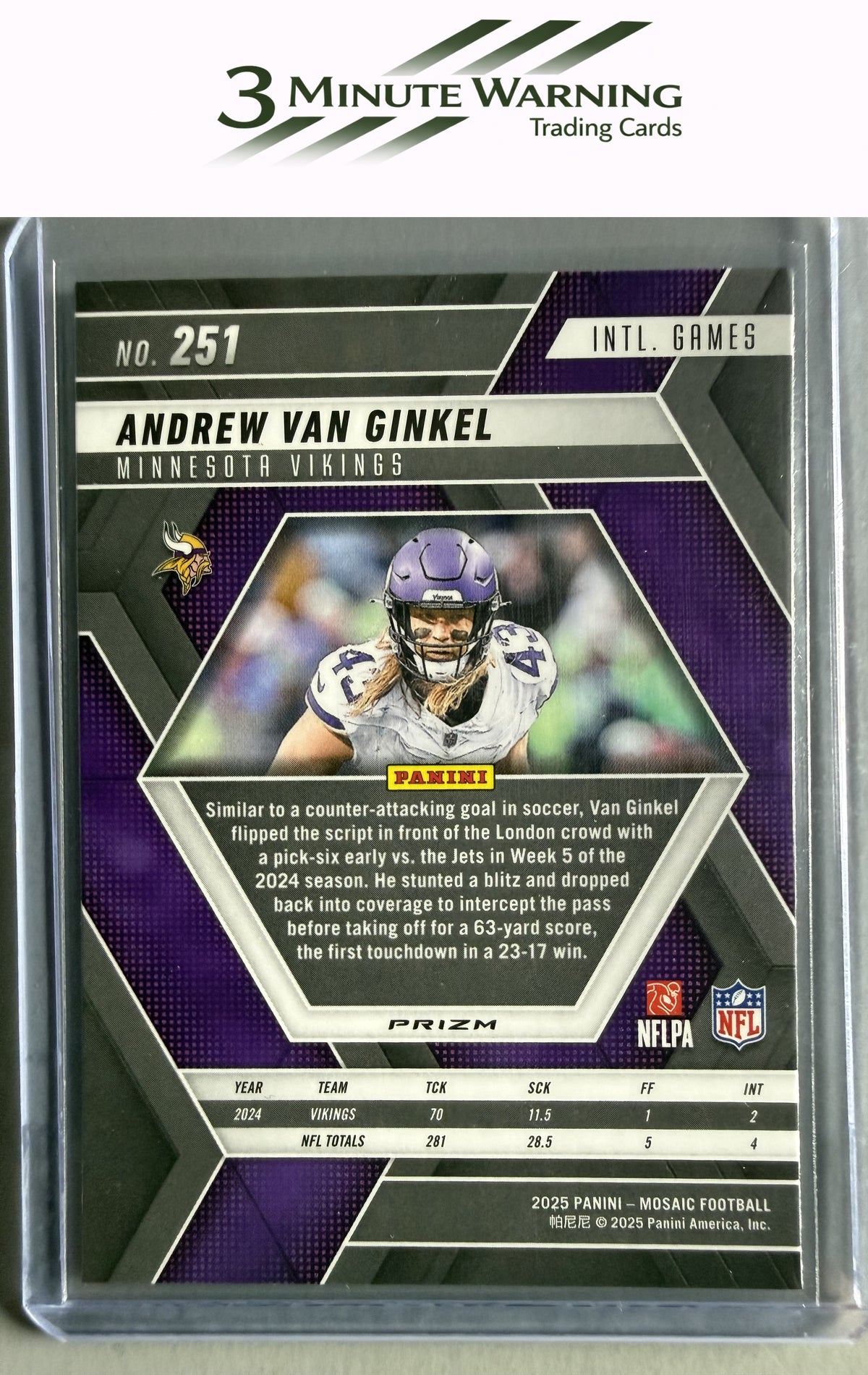 2025 Panini Mosaic #251 Andrew Van Ginkel Mosaic Green