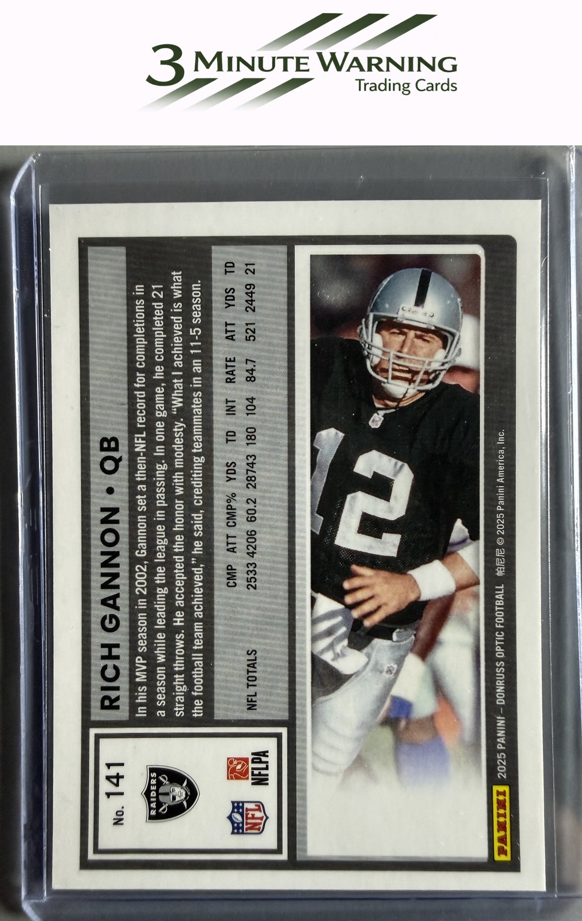 2025 Donruss Optic #141 Rich Gannon