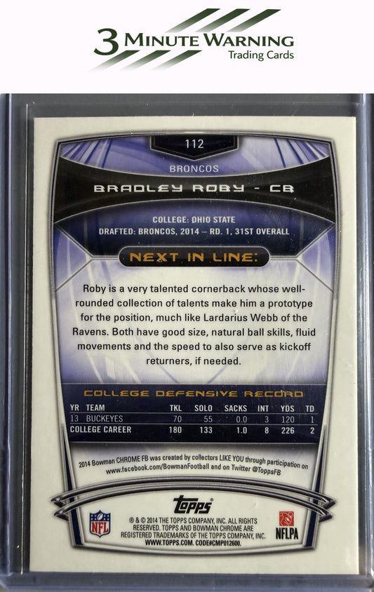 2014 Bowman Chrome #112 Bradley Roby