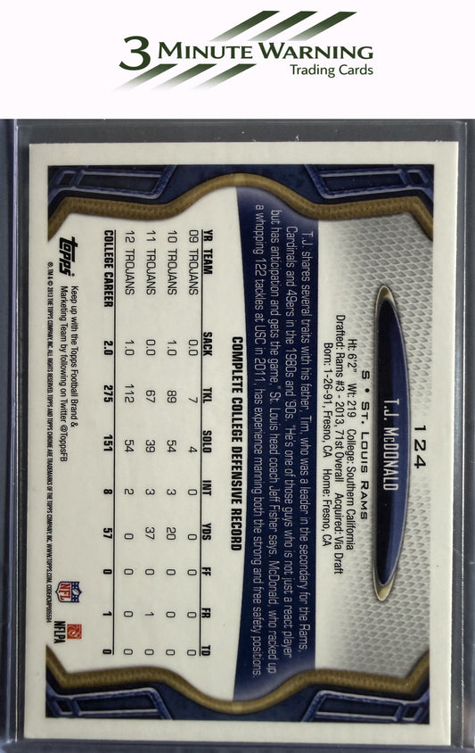 2013 Topps Chrome #124 T.J. McDonald