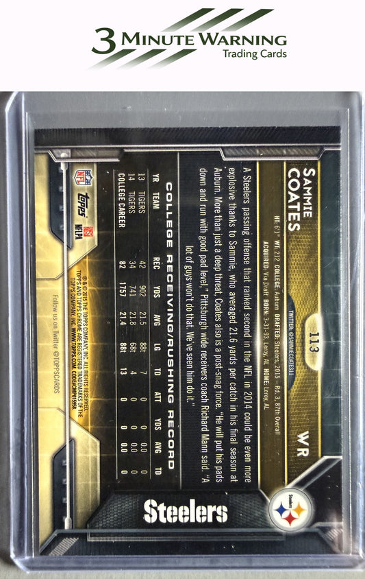 2015 Topps Chrome #113 Sammie Coates Xfractors
