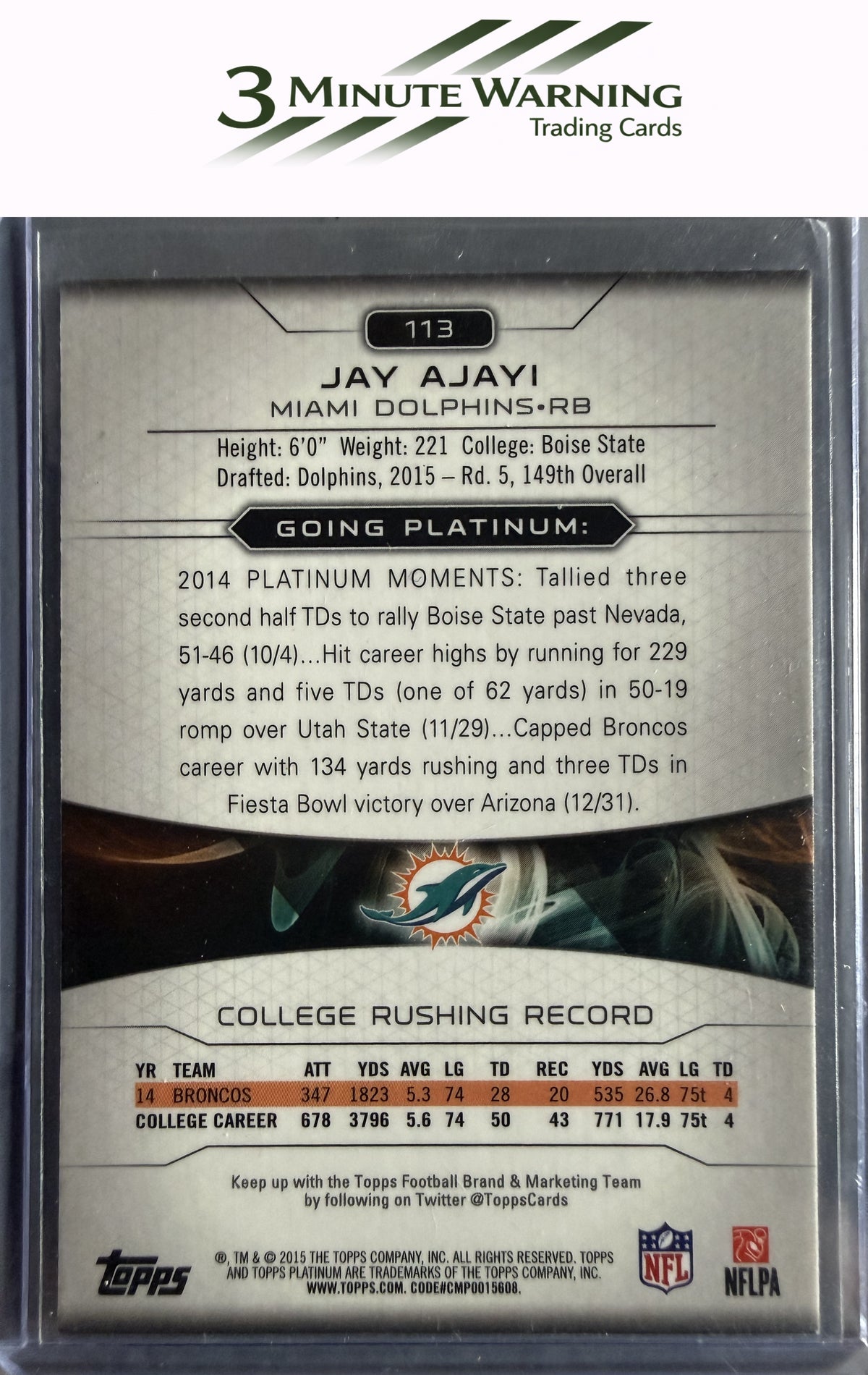 2015 Topps Platinum #113 Jay Ajayi