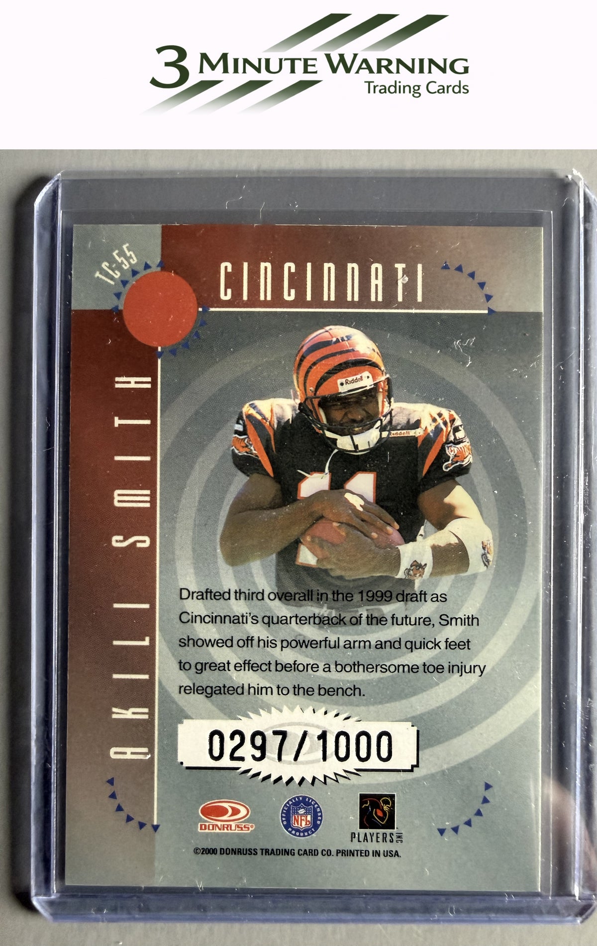2000 Donruss Elite #TC-55 Akili Smith Turn of the Century #/1000