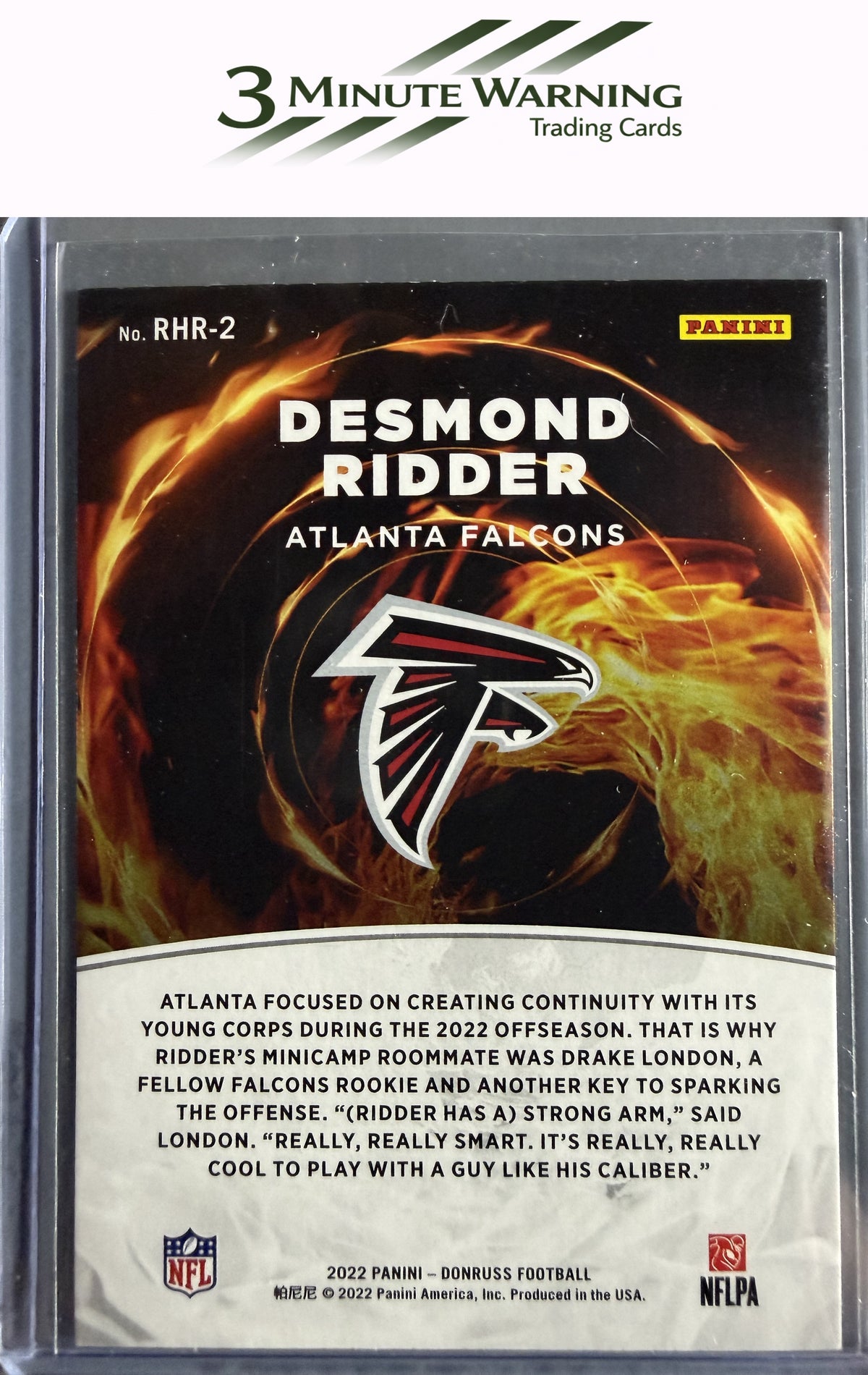 2022 Donruss #RHR-2 Desmond Ridder Red Hot Rookies