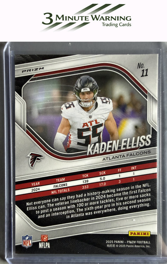 2025 Panini Prizm #11 Kaden Elliss Red Flash