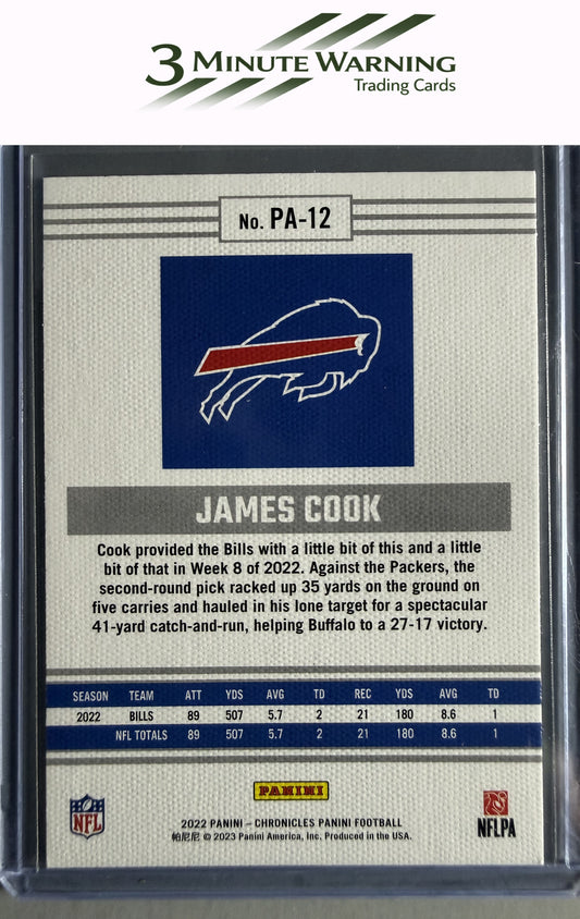 2022 Panini Chronicles #PA-12 James Cook Panini