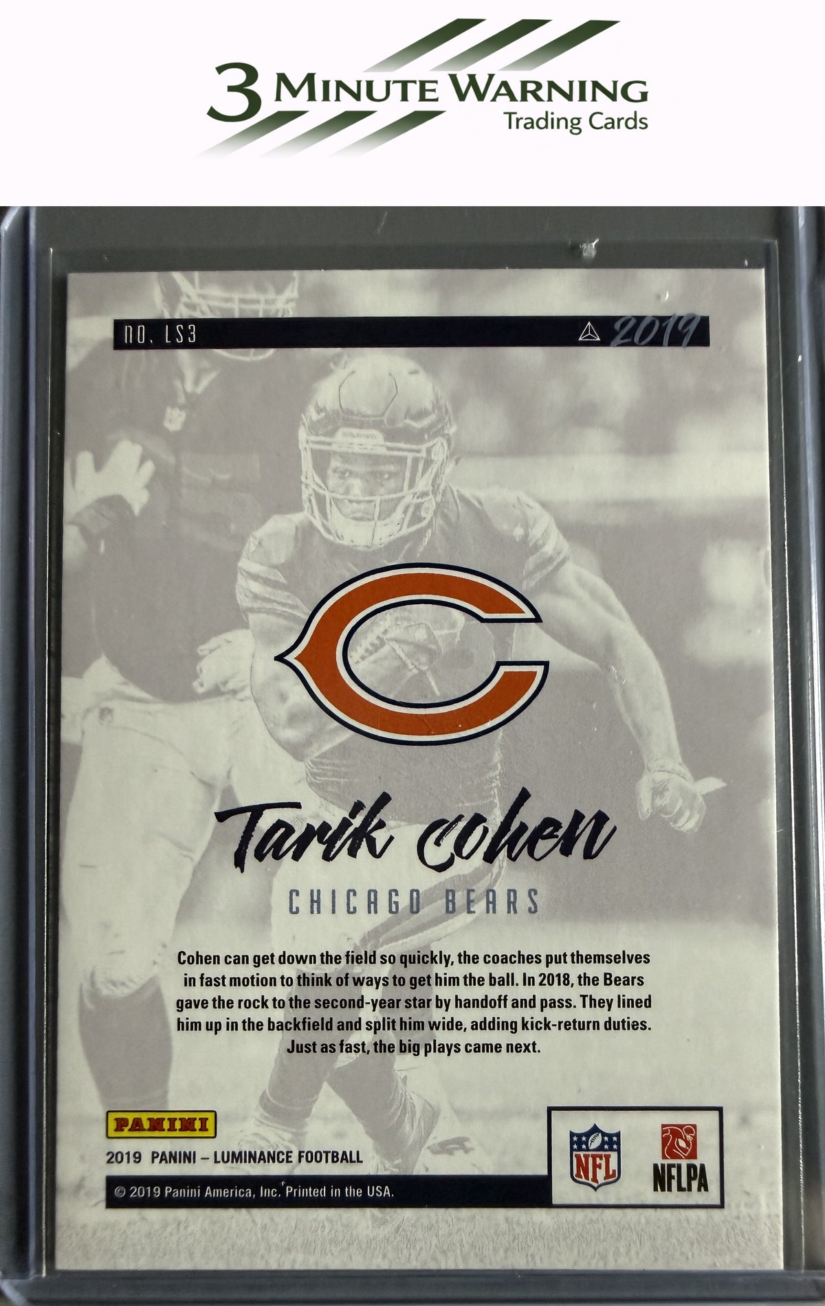 2019 Panini Luminance #LS3 Tarik Cohen Lightspeed