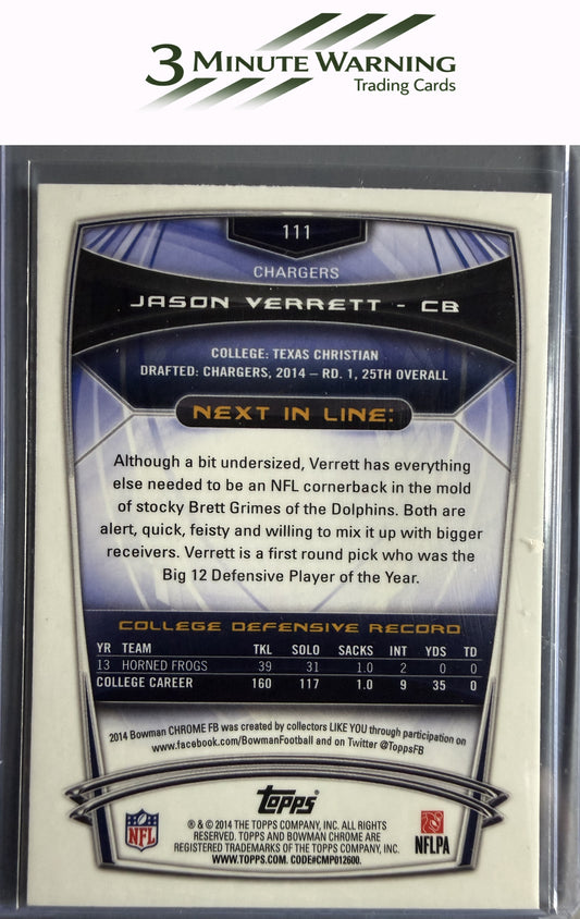 2014 Bowman Chrome #111 Jason Verrett