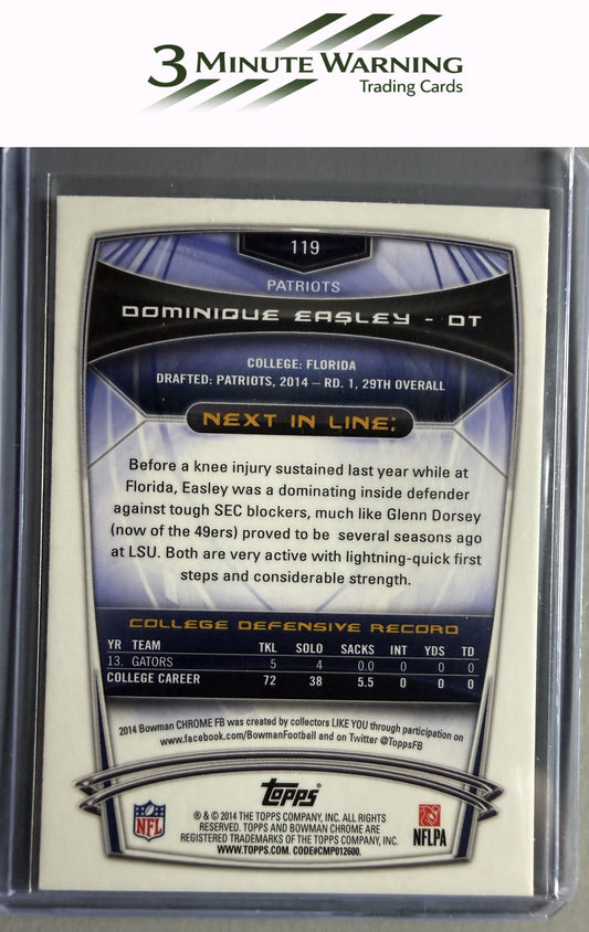 2014 Bowman Chrome #119 Dominique Easley