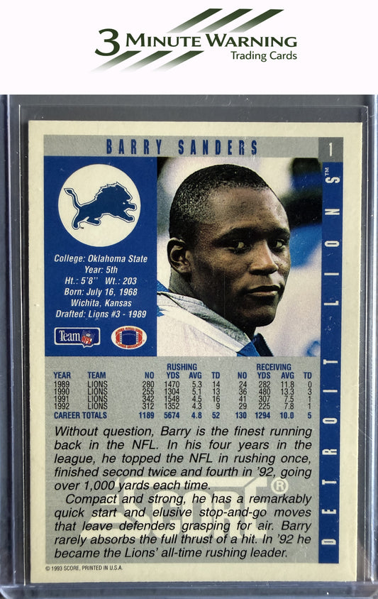 1993 Score #1 Barry Sanders