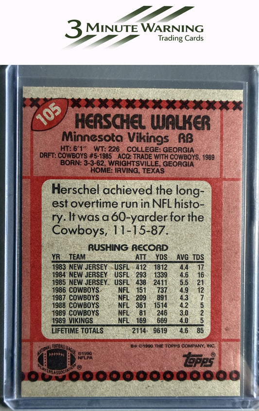 1990 Topps #105 Herschel Walker