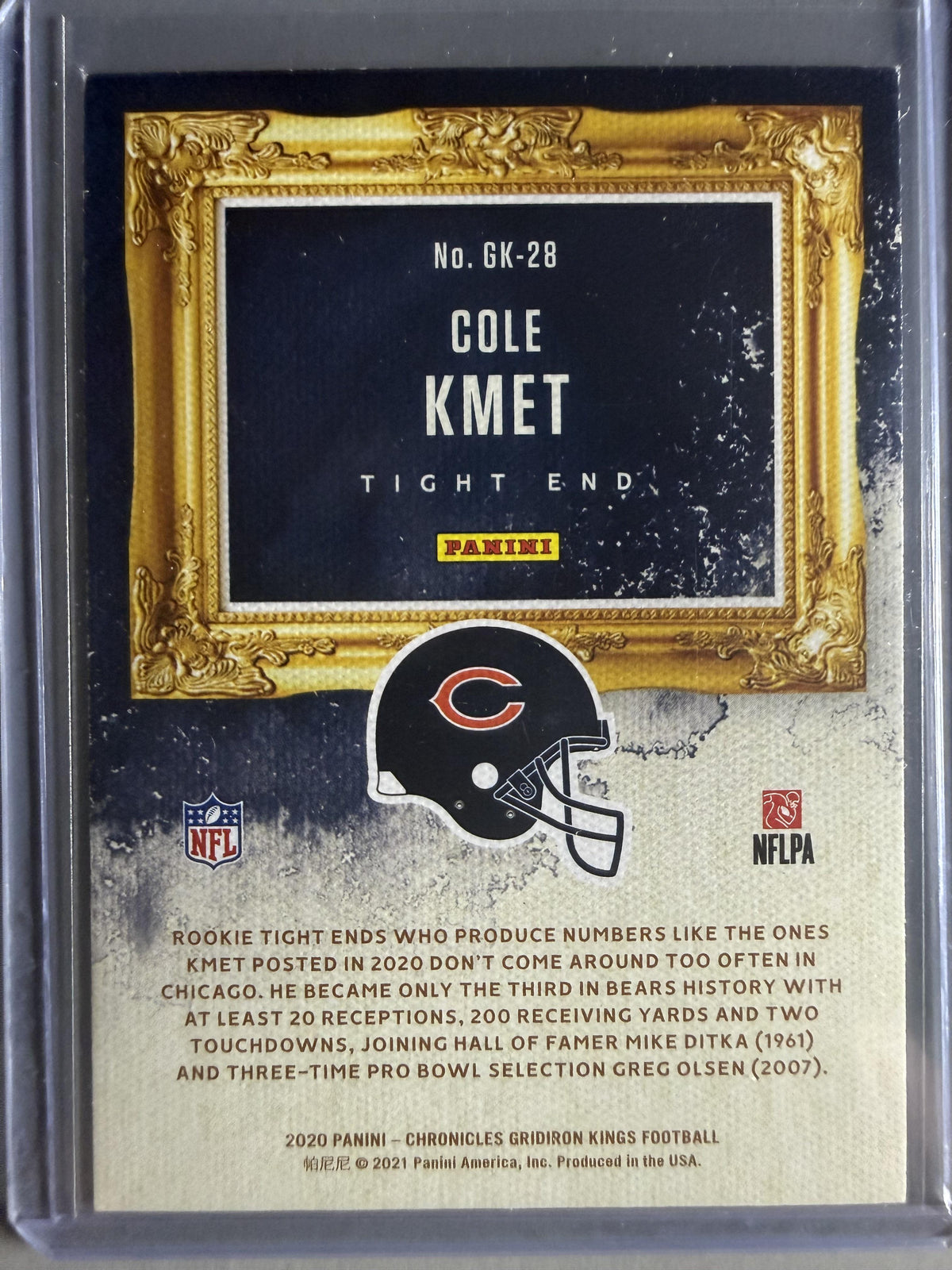 2020 Panini Chronicles #GK-28 Cole Kmet Gridiron Kings